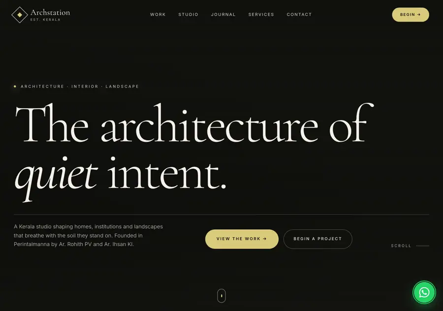 Archstation — live architecture studio site