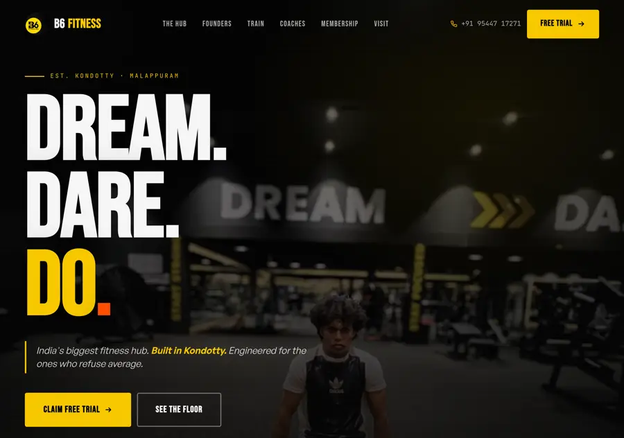 B6 Fitness 360 — live gym site